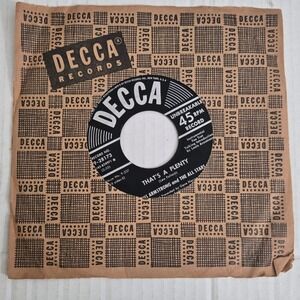 Vintage Louis Armstrong All Stars Honeysuckle Rose 45 RPM Record Decca 9-28173